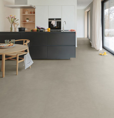 betrouwbaarheid chocola borstel Vinyl vloer met betonlook | Floorify