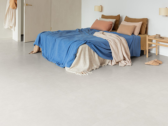 betrouwbaarheid chocola borstel Vinyl vloer met betonlook | Floorify